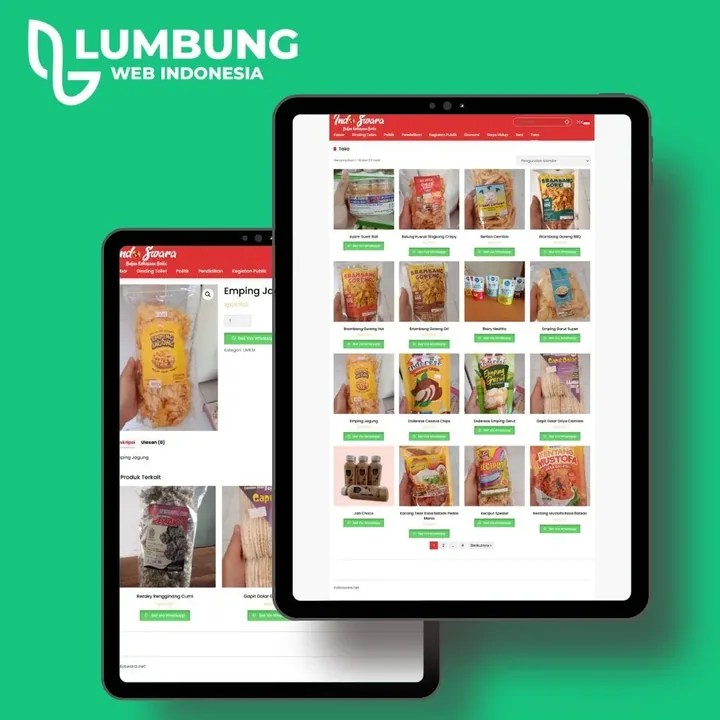 Toko online, proyek website toko online WhatsApp
